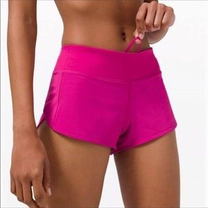 Lululemon Speed Up Shorts- pink. Sold out LuLu- low rise Pink